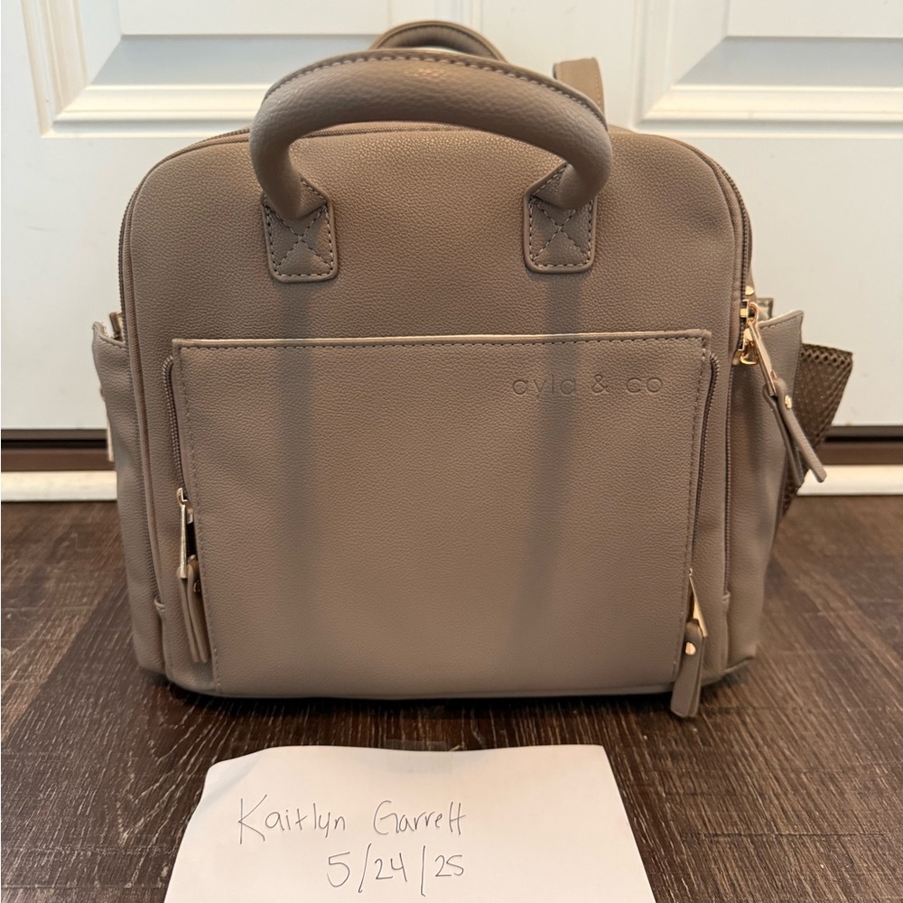 Tan Baby Bag with Structured Design